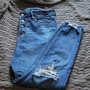 American Eagle Distressed Skinny Jeans Petite